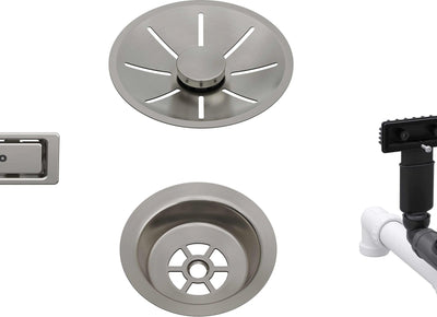 BLANCO Armatura odpływowo-przelewowa 1x3,5" z InFino i elementami stalowymi satin platinum