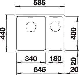 Zlewozmywak Blanco Andano 340/180-If