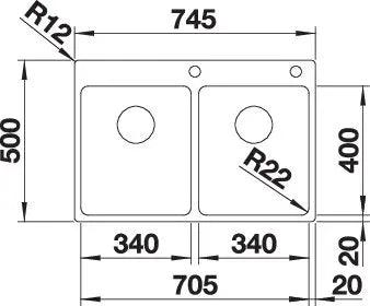Zlewozmywak BLANCO ANDANO 340/340-IF/A