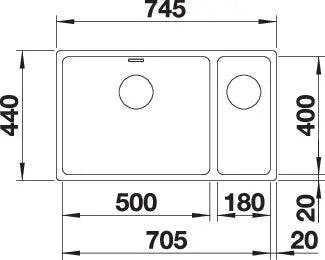 Zlewozmywak Blanco Andano 500/180-U
