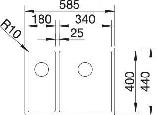 Zlewozmywak Blanco Claron 340/180-If