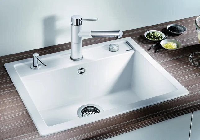 Zlewozmywak Blanco Dalago 6 Delikatny biały z korkiem automatycznym