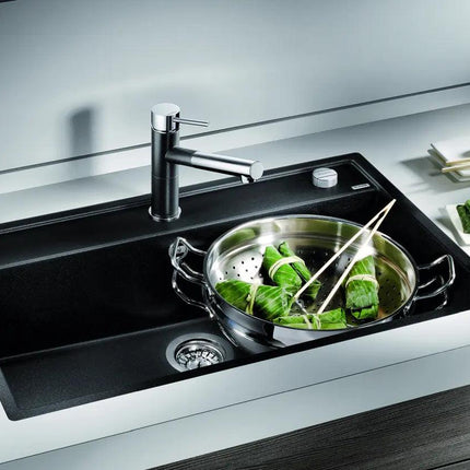 Zlewozmywak Blanco Dalago 8 Czarny z korkiem automatycznym
