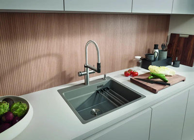 Zlewozmywak Blanco Etagon 6-F Antracyt z korkiem automatycznym