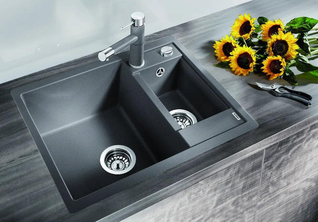 Zlewozmywak Blanco Metra 6 Czarny z korkiem automatycznym
