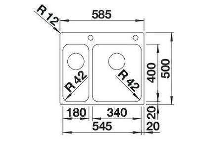 Zlewozmywak BLANCO SOLIS 340/180-IF/A