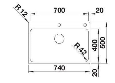 Zlewozmywak BLANCO SOLIS 700-IF/A
