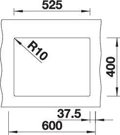 Zlewozmywak Blanco Subline 340/160-U For Coloured Components Biały