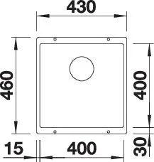 Zlewozmywak Blanco Subline 400-U For Coloured Components Tartufo