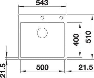 Zlewozmywak Blanco Subline 500-If/A Steelframe Czarny z korkiem automatycznym