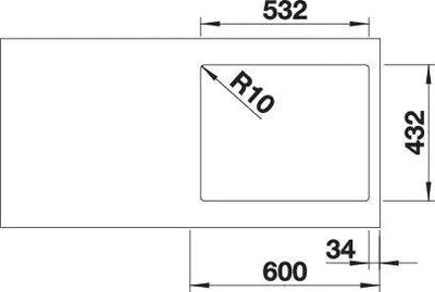 Zlewozmywak Blanco Subline 500-If Steelframe Biały z korkiem automatycznym