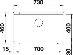 Zlewozmywak Blanco Subline 700-U For Coloured Components Szarość skały