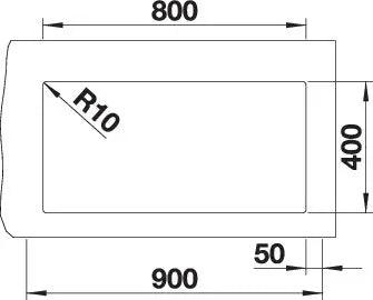 Zlewozmywak Blanco Subline 800-U Antracyt