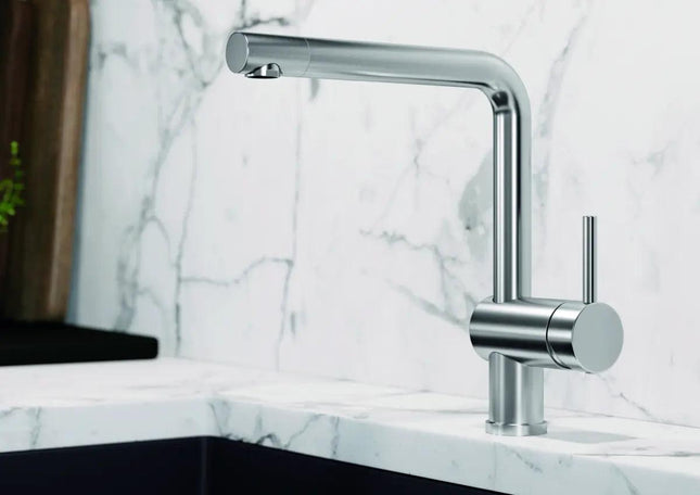 Bateria Kuchenna Blanco Linus Satin platinum - aranżacja