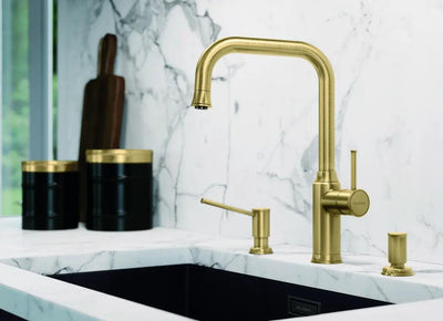Bateria Kuchenna Blanco Livia-S Satin gold - aranżacja