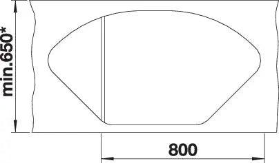 Zlewozmywak Blancodelta Ii-F Czarny z korkiem automatycznym