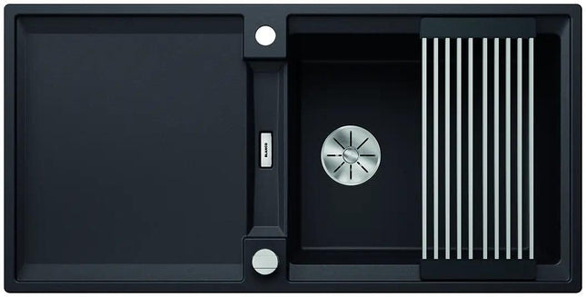 Zlewozmywak Blanco Adira Xl 6 S-F Czarny z korkiem automatycznym