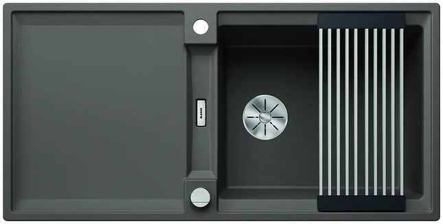 Zlewozmywak Blanco Adira Xl 6 S-F Wulkaniczny szary z korkiem automatycznym
