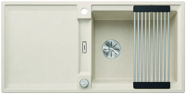 Zlewozmywak Blanco Adira Xl 6 S-F Delikatny biały z korkiem automatycznym