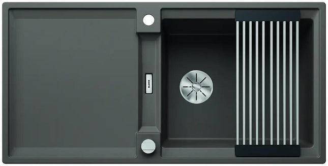 Zlewozmywak Blanco Adira Xl 6 S Wulkaniczny szary z korkiem automatycznym