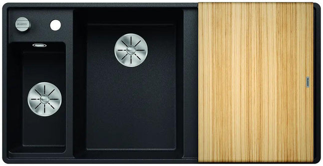 Zlewozmywak Blanco Axia Iii 6 S-F Antracyt z korkiem automatycznym