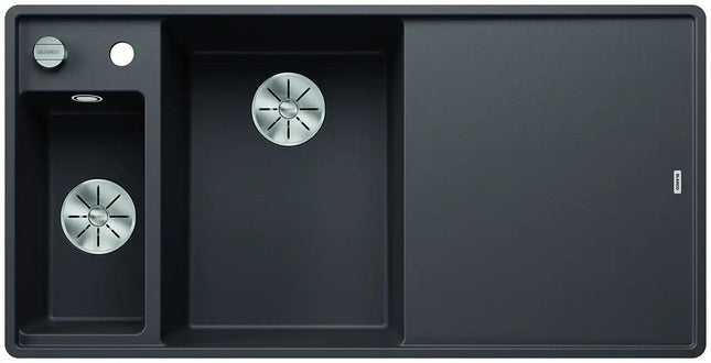 Zlewozmywak Blanco Axia Iii 6 S-F Szarość skały z korkiem automatycznym