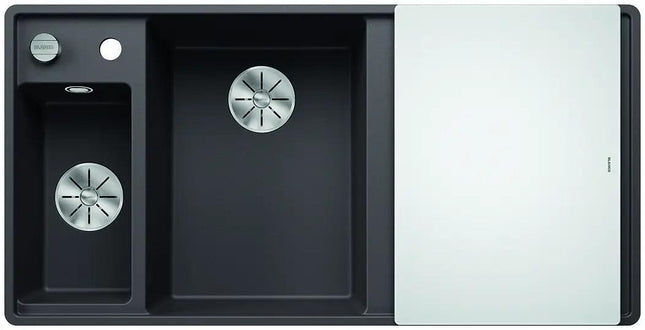 Zlewozmywak Blanco Axia Iii 6 S-F Szarość skały z korkiem automatycznym