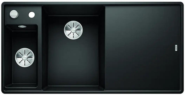 Zlewozmywak Blanco Axia Iii 6 S-F Czarny z korkiem automatycznym