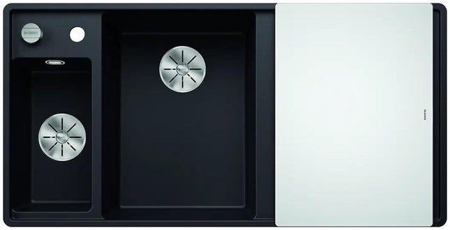 Zlewozmywak Blanco Axia Iii 6 S-F Czarny z korkiem automatycznym