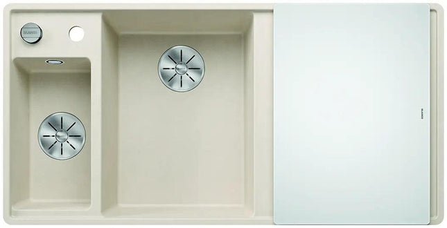 Zlewozmywak Blanco Axia Iii 6 S-F Delikatny biały z korkiem automatycznym