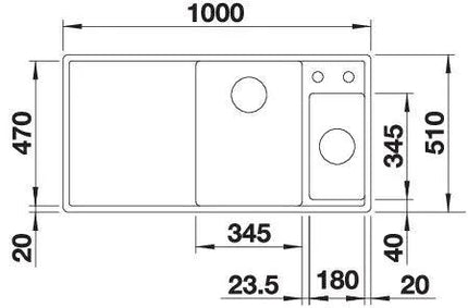 Zlewozmywak Blanco Axia Iii 6 S Tartufo z korkiem automatycznym