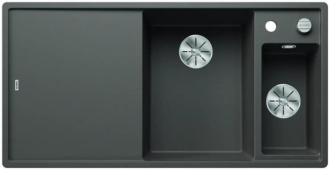 Zlewozmywak Blanco Axia Iii 6 S Wulkaniczny szary z korkiem automatycznym