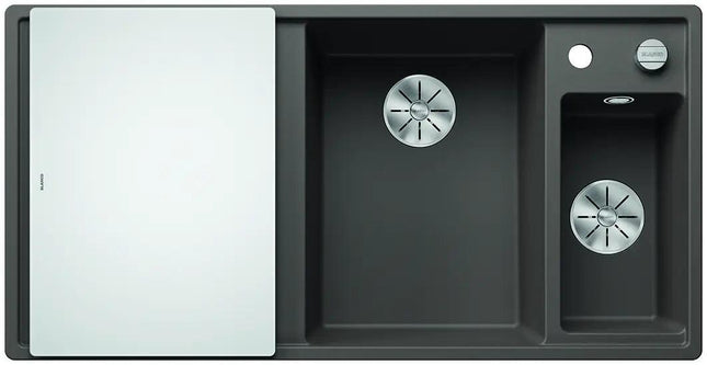 Zlewozmywak Blanco Axia Iii 6 S Wulkaniczny szary z korkiem automatycznym