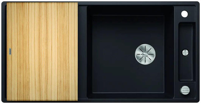 Zlewozmywak Blanco Axia Iii Xl 6 S Czarny z korkiem automatycznym