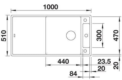 Zlewozmywak Blanco Axia Iii Xl 6 S Wulkaniczny szary z korkiem automatycznym