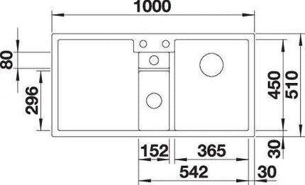 Zlewozmywak Blanco Collectis 6 S Kawowy z korkiem automatycznym