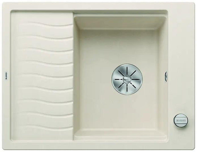 Zlewozmywak Blanco Elon 45 S Delikatny biały z korkiem automatycznym