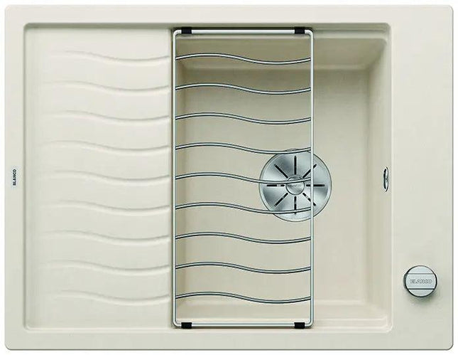 Zlewozmywak Blanco Elon 45 S Delikatny biały z korkiem automatycznym