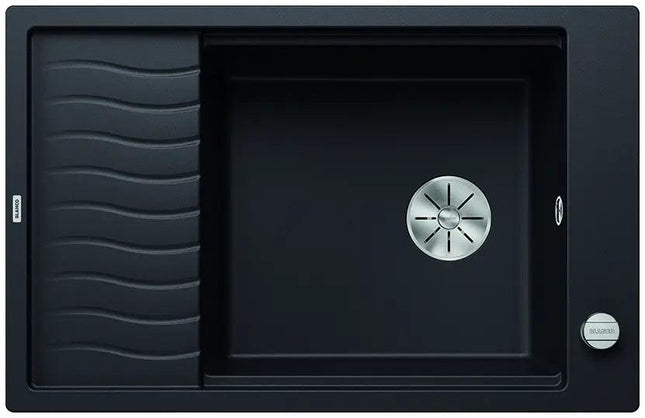 Zlewozmywak Blanco Elon Xl 6 S-F Czarny z korkiem automatycznym