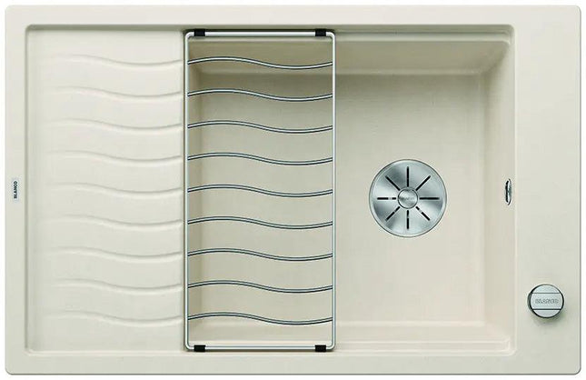 Zlewozmywak Blanco Elon Xl 6 S Delikatny biały z korkiem automatycznym