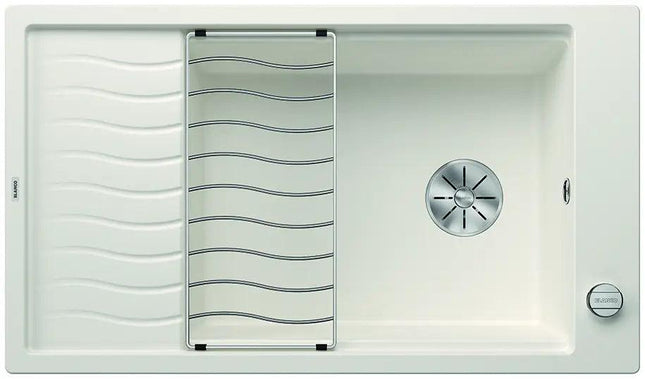 Zlewozmywak Blanco Elon Xl 8 S Biały z korkiem automatycznym