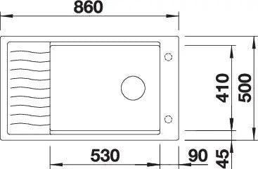 Zlewozmywak Blanco Elon Xl 8 S Biały z korkiem automatycznym