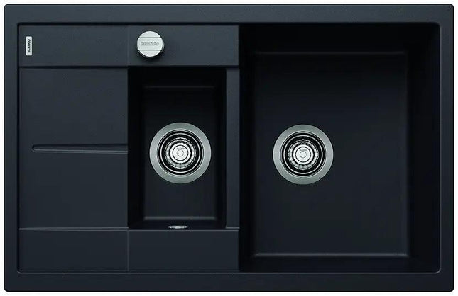 Zlewozmywak Blanco Metra 6 S Compact Czarny z korkiem automatycznym