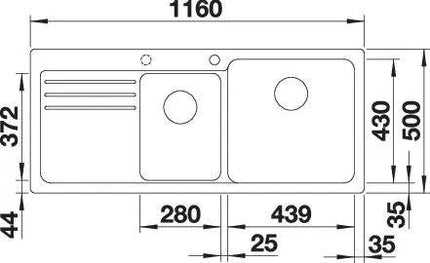 Zlewozmywak Blanco Naya 8 S Tartufo