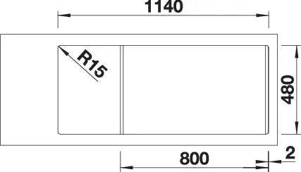 Zlewozmywak Blanco Sona 8 S Wulkaniczny szary