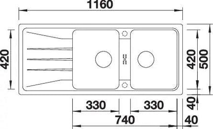 Zlewozmywak Blanco Sona 8 S Wulkaniczny szary