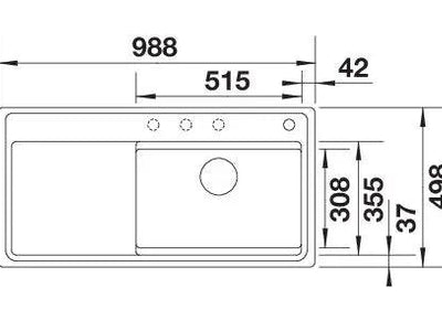 Zlewozmywak Blanco Zenar Xl 6 S-F Steamerplus Antracyt z korkiem automatycznym
