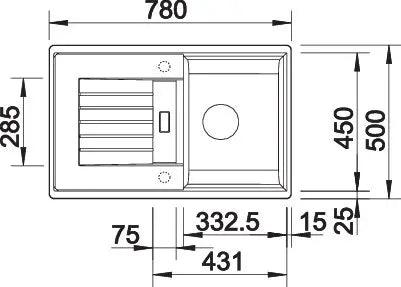 Zlewozmywak Blanco Zia 45 S Antracyt