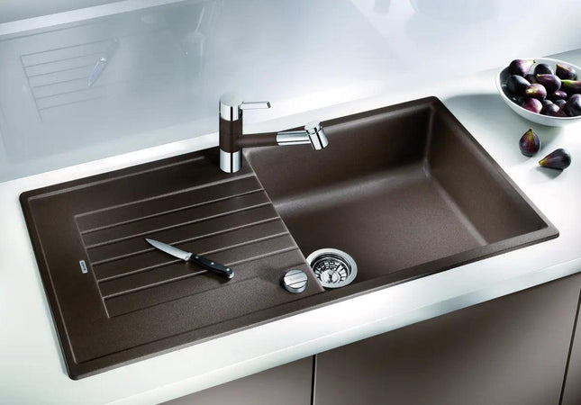 Zlewozmywak Blanco Zia Xl 6 S Czarny z korkiem automatycznym