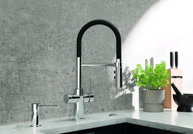 Bateria Kuchenna Systemowa Blanco Catris-S Flexo Filter Chrom - aranżacja